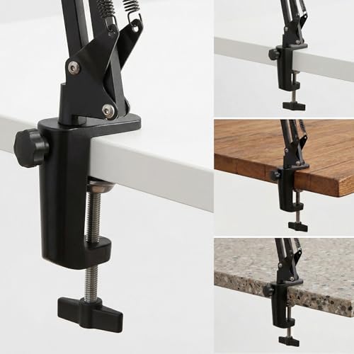 Overhead Phone Mount with Table Clamp – Stable Top-Down Phone Holder for Drawing, Tracing, Filming & Crafts – Adjustable Desk Clamp Stand for Creators