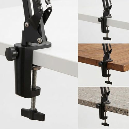 Overhead Phone Mount with Table Clamp – Stable Top-Down Phone Holder for Drawing, Tracing, Filming & Crafts – Adjustable Desk Clamp Stand for Creators