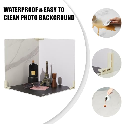 4PCS 16x16 Inch Backdrop Boards, 1PC 15x19 Inch Window Shadow Pane, 1PC Light Cone with Backets & Holders, Background Kit for Small Product Food Make-up Product Studio, BEIYANG - color: 5PCSkit