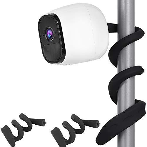 2 Pack Flexible Twist Mount Compatible with Arlo Pro 4,Pro 3,Pro 5S,Pro 6,Pro 2,Arlo Ultra/Pro/Go,Essential Spotlight,Wall Mount Bracket,Attach Your Camera Wherever You Like Without Any Tools-Black - color: Black