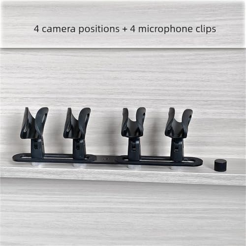 CH4 Mini 4 Mic Mount Bar with Standard 5/8-Inch Thread Suitable for Most Microphone Stands Boom Arms