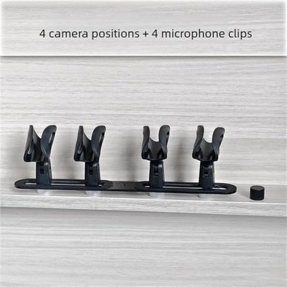 CH4 Mini 4 Mic Mount Bar with Standard 5/8-Inch Thread Suitable for Most Microphone Stands Boom Arms