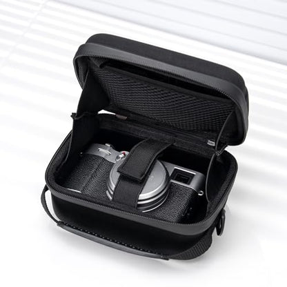 KIWIFOTOS EVA Camera Case for Fuji X100VI Lumix L10 ZV-E10II | Compact Camera Bag for A6700 Leica Sofort 2 PowerShot V1 V10 G7X Mark II - color: EVA Camera Case Black