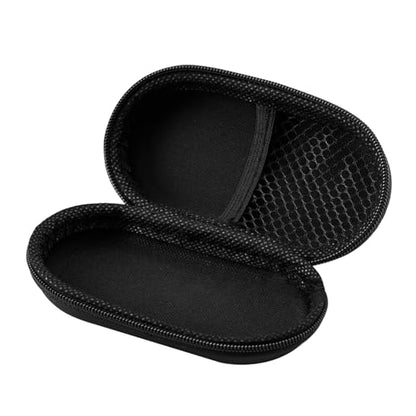 2 Pack Hard EVA Cable Organizer Case, Travel Electronics Storage Bag for Charging Cables, Earphones, USB Cords, Portable Zipper Carrying Pouch, Black