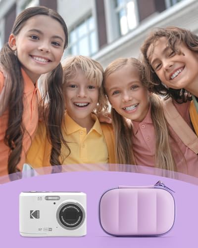Digital Camera Case Compatible with CAMKORY DC403/ KODAK PIXPRO FZ55/ FZ45/ STUOGYUM DC402-AF, Small Hard Shell Bag with SD Card Storage for Travel (Violet) - color: Volet