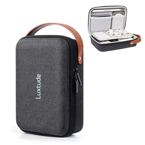 Luxtude Tech Organizer Travel Case, Portable Electronics Organizer, Hard Shell Zipper Case for Charging Cables, Power Banks and Other Travel Essentials, Black (External Size 8.5 x 5.9 x 2.5 Inch) - color: Black, size: Small