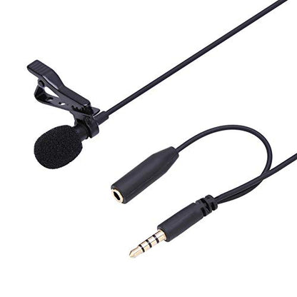 Lavalier Microphones, Wired Clip-on Lapel Headset High Sensitivity Low Noise Clear Voice Wide Dynamic Range Hands Headset Microphone Mic with 3.5mm Jack