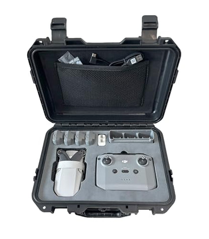 INNVO Waterproof Case for DJI Mini 4K Hard Carrying Case Compatible with DJI Mini 2 & 2SE Drone and Fly More Combo Set Black