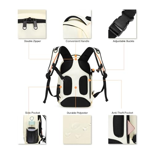 MOSISO Camera Backpack,DSLR/SLR/Mirrorless Photography Backpack Buffer Padded Shockproof Camera Bag with Customized Modular Inserts&Tripod Holder Compatible with Canon,Nikon,Sony etc, Beige - color: Beige