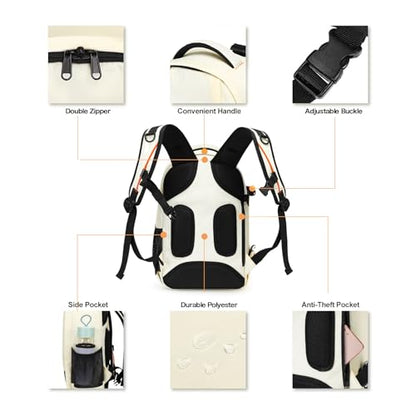 MOSISO Camera Backpack,DSLR/SLR/Mirrorless Photography Backpack Buffer Padded Shockproof Camera Bag with Customized Modular Inserts&Tripod Holder Compatible with Canon,Nikon,Sony etc, Beige - color: Beige