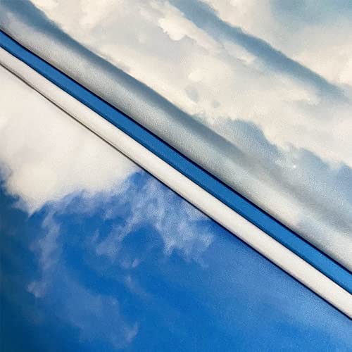 Fabric 12x10ft Sky Backdrop Theme Photography White Clouds Blue Sky Photo Backdrop for Newborn Baptism Baby Shower Kids Birthday Party Wedding Prom Banner - size: 12x10FT
