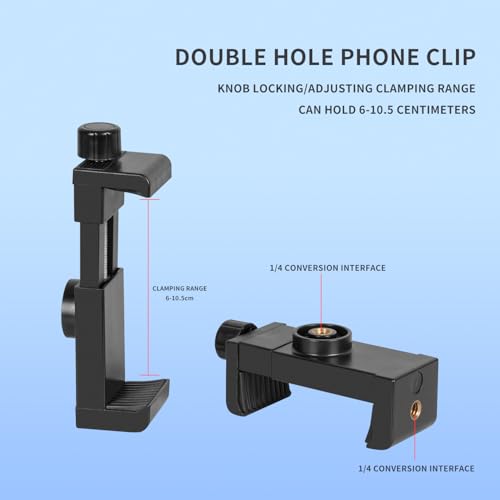 Magic Arm with Clamp, Long Articulating Arm Camera Mount, Adjustable Phone Mount Holder 360° Rotation, Mic Arm for Microphone, LED Lights, for Phone, Tripod, Desk, Table - size: 32"+clamp+phone clip