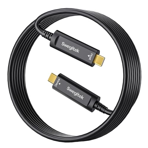 Fiber Optic USB C Cable(33ft),10Gbps High Speed Data Transfer Active Optical Type C Cable,Compatible with Cameras,Webcams,VR,AR for Collaborative Meetings,Smart Classroom,Data Center - size: 33ft, style: Black