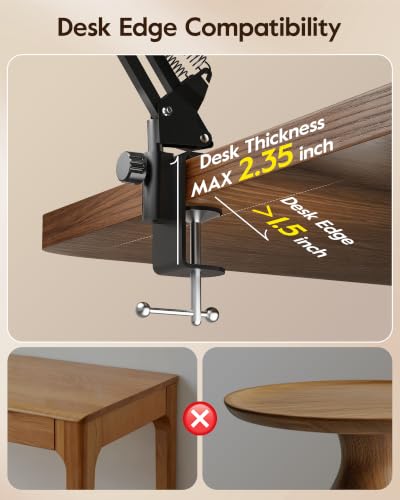 Upgrade Ring Light with Stand, Overhead Phone Mount for Desk, 10” Selfie Light with Stand Tripod for iPhone, Light with Phone Holder for Video Recording,Zoom Meeting,Live Streaming Tiktok,YouTube