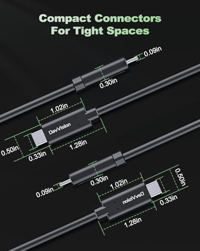 USB C Fiber Optic Cable 33FT Bidirectional Transmission, 10Gbps&PD 60W USB 3.2 Gen2 Tether Cable for Canon/Sony/Nikon,Ultra Slim & Soft for 4K Camera,Webcam,VR/AR,Video Conference - size: 33FT