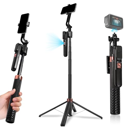 Auto-Face Tracking Tripod, 70" Selfie Stick Tripod with Remote, Phone Tripod for iPhone and Android, 360° Rotation & Gesture Control for Hands-Free Selfies, Vlogs, and Live Streams - color: Telescopic Gimbal