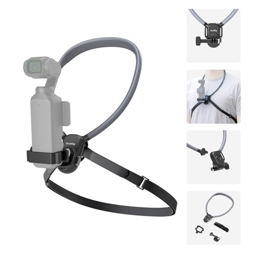 SMALLRIG Magnetic Neck Mount for DJI Pocket 4/3/OSMO 360/Nano/Action 6/5 Pro/4, for GoPro Hero 13/12/11/10, for Insta 360 X5/X4/X3/Ace Pro 2, Action Camera Chest Mount for Hands-Free POV Vlogging-5567 - style: for Pocket 4/3&Action Camera