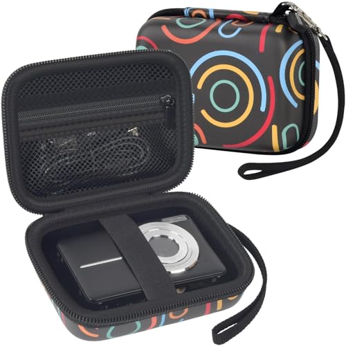 Digital Camera Hard Case for Kodak PIXPRO FZ55/FZ45 for CAMKORY for Duluvulu 4K for PowerShot ELPH for Lecran for VAHOIALD for PowerShot ELPH/for IWEUKJLO Small Carrying Holder Bag Travel(Jet black) - color: Jet Black