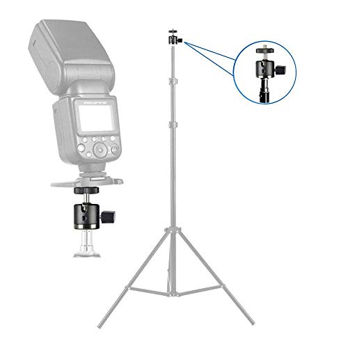 UTEBIT 20mm Mini Ball Head Tripod Head Mount with 1/4" hot Shoe, Black | 360° Rotatable Camera Mount Adapte Aluminium Ball Heads Compatible with Tripods, Monopods, HTC Vive, SLR Cameras Load 2.5lb - style: 20mm Ball Head