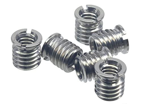 Stainless Steel 1/4"-20 Female to 3/8"-16 Male Convert Screw Adapter (6pcs, 10.5mm) - color: 6pcs, size: 10.5mm