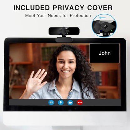 2K Ultra HD Webcam, Computer Camera for PC Monitor Laptop Desktop - External Web Cameras with Microphone, USB C Adapter, Privacy Cover for Video Conferencing, Streaming & Online Learning - style: 2K Webcam + USB C Adapter