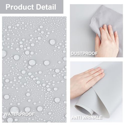 CREATCABIN 2 Pcs PVC Photography Backdrop Matte Background Gray Seamless Waterproof Tabletop Backdrops Display Board for Food Jewelry Cosmetics Small Product Props Video Photo Studio 26.2 x 15.7 Inch - style: Gray