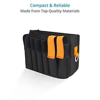 PROAIM Cube AC Pouch (Small) For Camera Assistants, Grips & Techs. Comes with a 2.5 Wide Belt Loop, External Pockets & D-Ring. For Utility Tools & Video Accessories (P-CBAC-01)