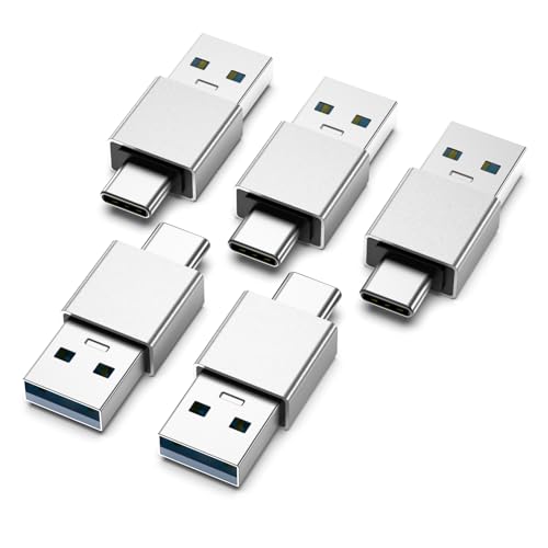 Fidioto Direct Connect! 5 Pack USB-A Male to Type-C Male Adapter Bi-Directional Data Transfer, 3.0 High-Speed - Bridge Old & New Devices | Compatible with Phones/Tablets/External HDDs - color: A Male-C Male