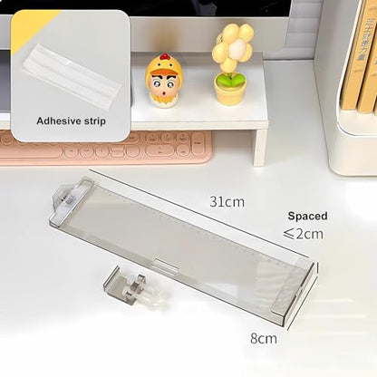 Computer Monitor Memo Message Board,2PCS Transparent Computer Side Panel,Note Holder for Computer Screen,Office Desk Accessories.