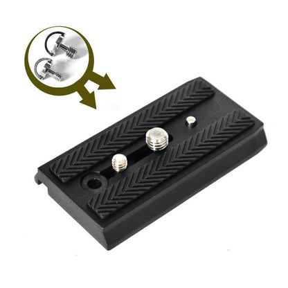 501PL Sliding Dovetail Quick Release Plate - Compatible with Manfrotto 501HDV, 503HDV, 701HDV, MVH400AH, 577/501/503/701 NG Camera Tripod Heads - Includes 1/4"-20 & 3/8"-16 D-Ring Screw - color: Standard Version (90mm)