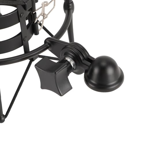 Tangxi 60MM Microphones Shock Mount, High Isolation, Anti Vibration Spider Shockmount Stand for Microphones up to 60MM (Black) - color: Black