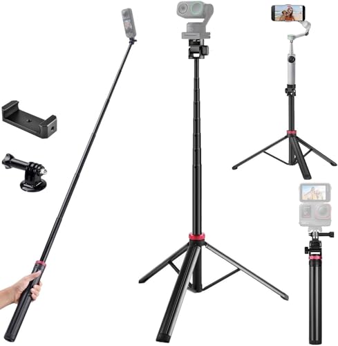 81'' Link-2-Pro Webcam Floor Tripod-Stand,Selfie Stick Holder for Insta360 Link 2 pro,Link 2c pro,Link 2,Link 2c Webcams and X5 X4 X3,Go 3S Ultra,Ace pro 2 Cameras,Flow 2 pro Gimbal Stabilizer