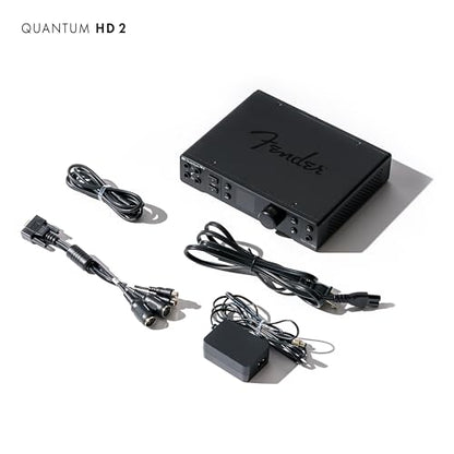 Fender Quantum HD 2 | 20x24 USB-C Audio Interface for Music Production, MAX-HD Mic Preamps, Front Instrument Inputs, ADAT & S/PDIF I/O, Auto Gain, Re-Amp Outputs, Loopback, Headphone Amp, Mac & PC | 20 X 24 I and O, 32-Bit/192 Khz Converters, 2 Max-HD Mic