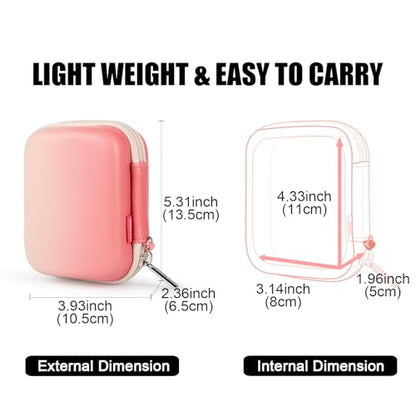 Cwatcun Digital Camera Case, Small Camera Pouch Carrying & Protective Case for AbergBest 2.7" LCD Kodak Pixpro/Canon PowerShot ELPH 180/190 / DSCW830 Travel Cameras, Waterproof Shockproof Case, Pink - color: Pink