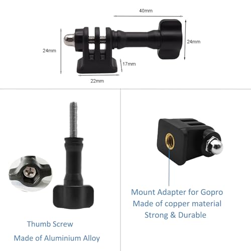 1/4" Adapter Screw Head Camera Mount Tripod Mount Adapter Metal | 1/4 Thread Tripod Adapter Metal for Gopro Hero, Osmo Action, insta360, Sjcam Action Camera Accessories, Selfie Stick Monopod