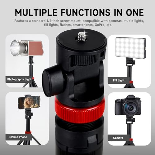 YSKE(MT-79) Light Stand Tripod 81", 7-Section 0.8lbs, Foldable - Camera Phone Mount for DSLR, GoPro, iPhone, LED Video Light, Ring Light, TikTok YouTube Creator