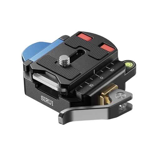 SIRUI 55mm Quick Release Plate and Clamp Base Kit, Camera Mount Adapter with 1/4" and 3/8" Thread, Quick-Release Attach Mount Plate for Tripod Monopod DSLR Stabilizer, QC-55 - size: Quick Release Plate with Clamp Base