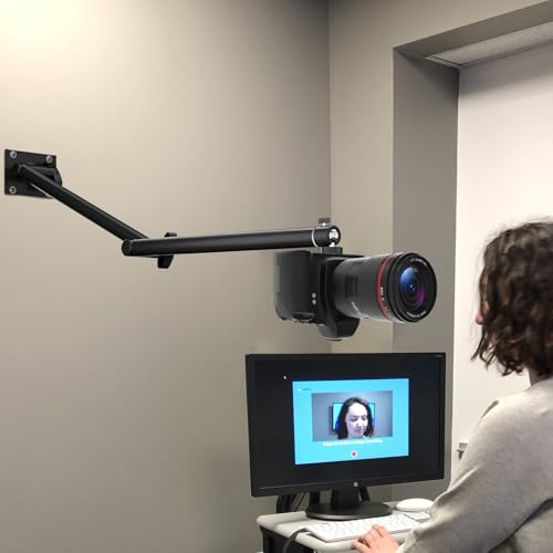 Mippko Articulating Camera Wall Mount with 1/4"-20 Threaded Compatible with DSLR/Security/Webcam/Action/LED Light/CCTV POV Camcorder Cameras,Adjustable Aluminium Alloy Arm Metal Base