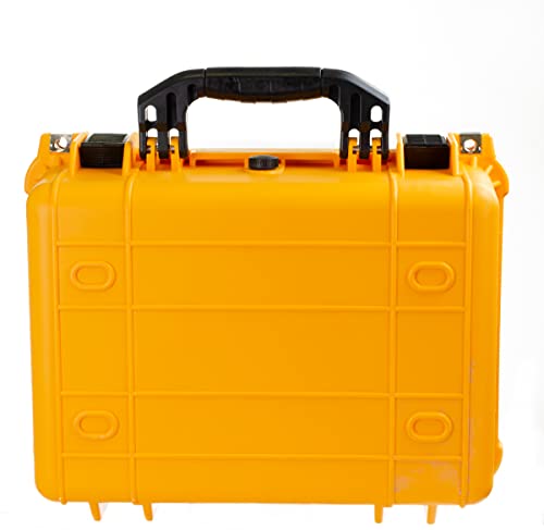 Eylar Standard 16" Gear, Equipment, Hard Camera Case Waterproof with Foam TSA Standards - color: Yellow