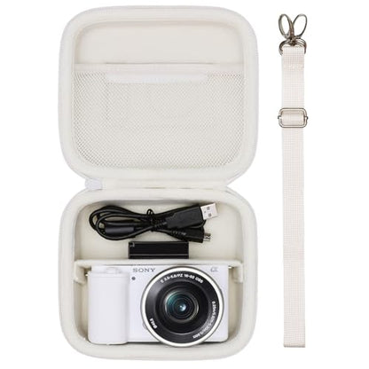 XANAD Hard Case for Sony a6400/a6700/a6100/a6000/a5000/a5100/ZV-E10/ZVE10 II or Fujifilm X100VI / X100V Digital Camera (Cream) - color: Cream