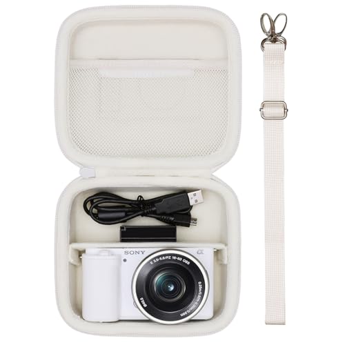 XANAD Hard Case for Sony a6400/a6700/a6100/a6000/a5000/a5100/ZV-E10/ZVE10 II or Fujifilm X100VI / X100V Digital Camera (Cream) - color: Cream
