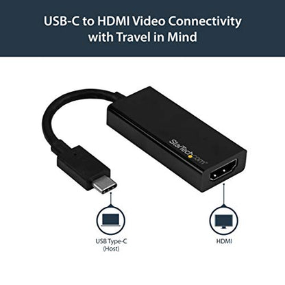 StarTech USB-C to HDMI 2.0b Adapter Dongle, 4K 60Hz, HDR10, DP 1.4 Alt Mode - color: Black, style: 4K 60Hz HDR10