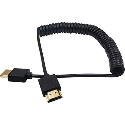 Duttek 4K Coiled HDMI Cable 6FT/1.8M, HDMI Male to Male Extender Cable for 3D and 4K Ultra HD TV Stick - size: Straight Male to Male 6FT/1.8M