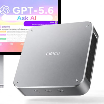 AI Conference Speakerphone Computer Speaker Voice Recorder | AI Meeting Summaries • 4 Mics • Noise Reduction • Bluetooth 5.3 • 24H Calls • For Individuals & Teams • Zoom/Teams/Meet/Webex