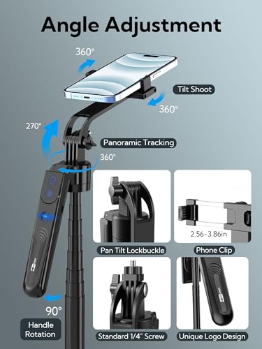 Smartphone Video Vlogging Kit Tiktok YouTube Podcast Equipment(V-Master)&Auto Face Tracking Tripod for Smartphones(UTK-02)