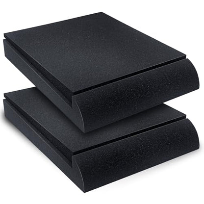 Liquid Stands Studio Monitor Sound Isolation Pads - 6"-8" High-Density Foam Pads Prevent Vibrations - Angled Speaker Riser - size: Large