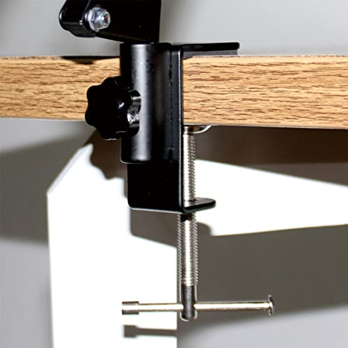 Desk lamp Clamp: 2PACK 1/2 Enlarge Hole Replacement C Clamp Desk Light,Magnifying Glass w/ Light,Table Mic Stand,Mic Arm Desk Mount, Phone Holder,for Office Work Task (M Black) (C CLAMP SMALL) - color: M Black