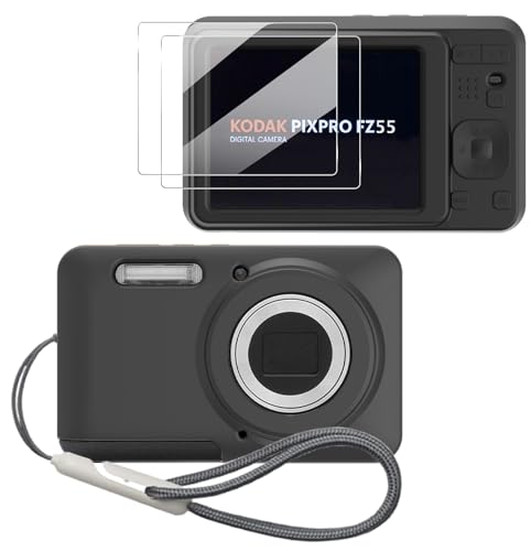 Case for KODAK PIXPRO FZ55 Case, Soft Silicone for KODAK PIXPRO FZ55 - Anti-Scratch Slim Fit Lightweight Protective - Black - color: Black