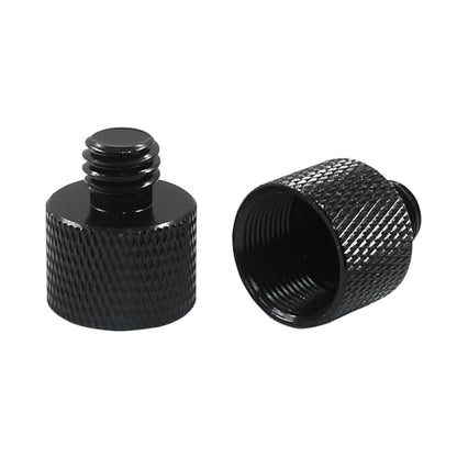 Waziaqoc 2 Pcs Mic Stand Adapter, 5/8 Female to 3/8 Male Thread | Camera Tripod Adapter, For Microphone Mounts and Stands, Black - size: 5/8 to 3/8 Thread(2 Pcs)
