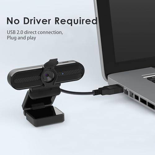 saylas 2K Webcam with Microphone, 78°FOV FHD PC Camera with 2K/30fps, Privacy Cover, Plug & Play USB Web Cam, Autofocus, 1080P/60fps External Webcam for PC, Computer Web Camera for Laptop, Mac, Zoom - color: 2K/78° FOV